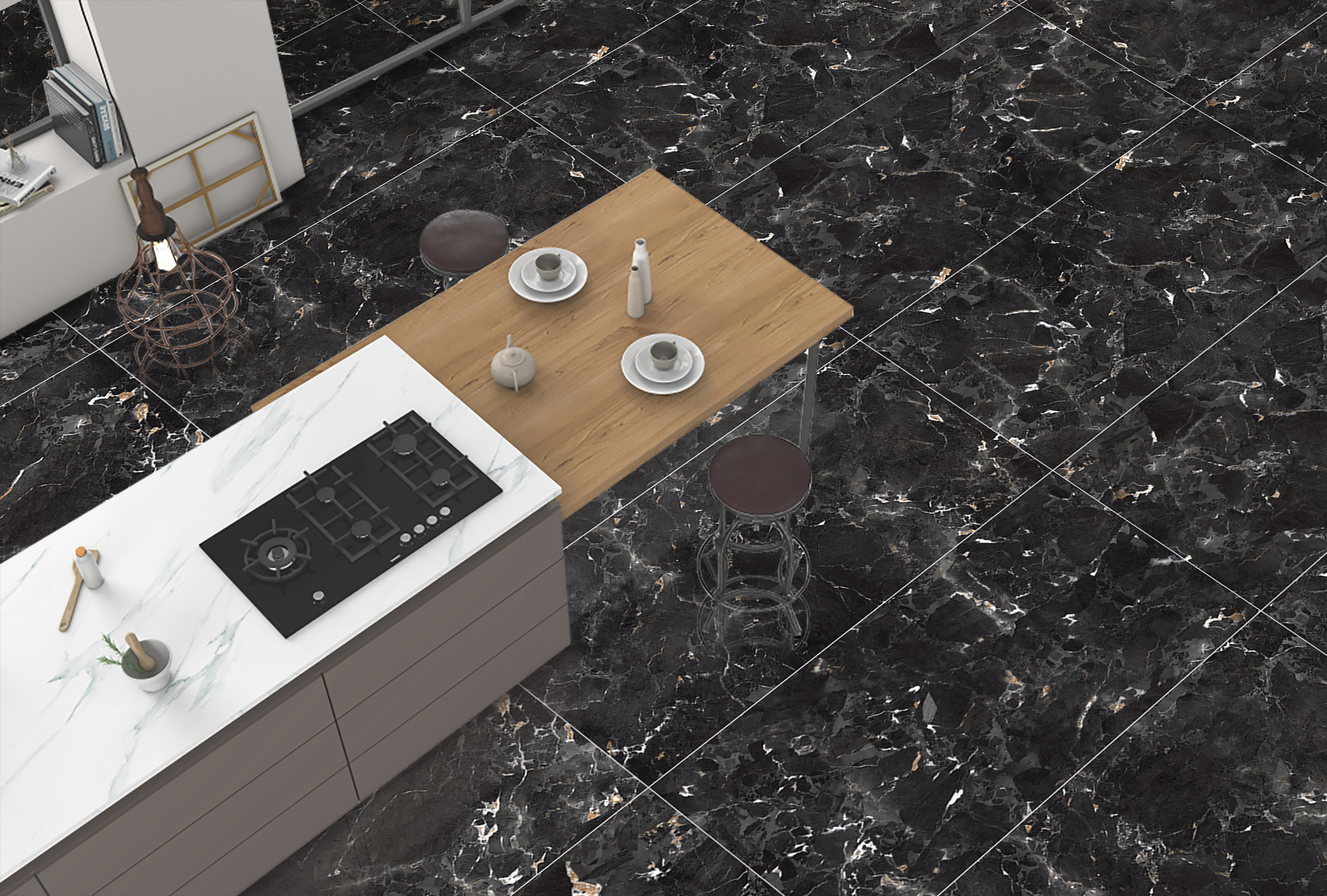 Керамогранит ХайГлосси Империал Блэк/HG Glossy Imperial Black